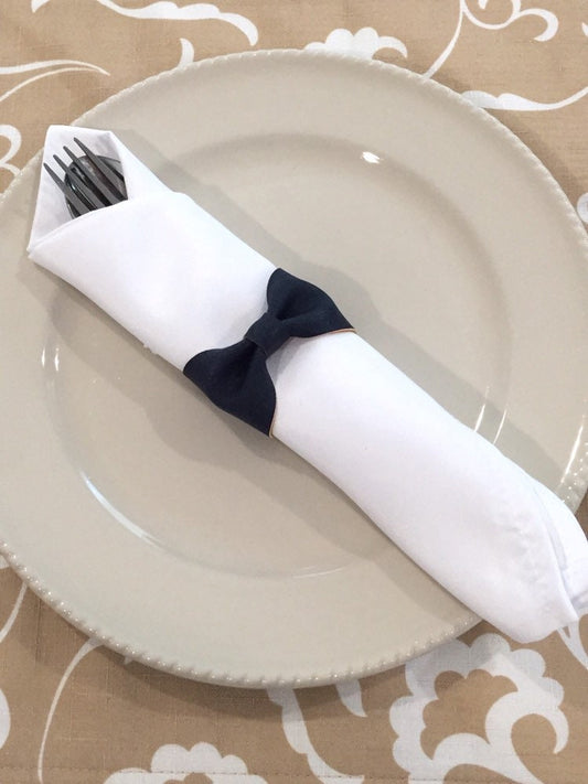 faux leather navy blue napkin rings, nautical napkin rings, blue fall napkin rings, navy blue napkin holders, faux leather napkin holder