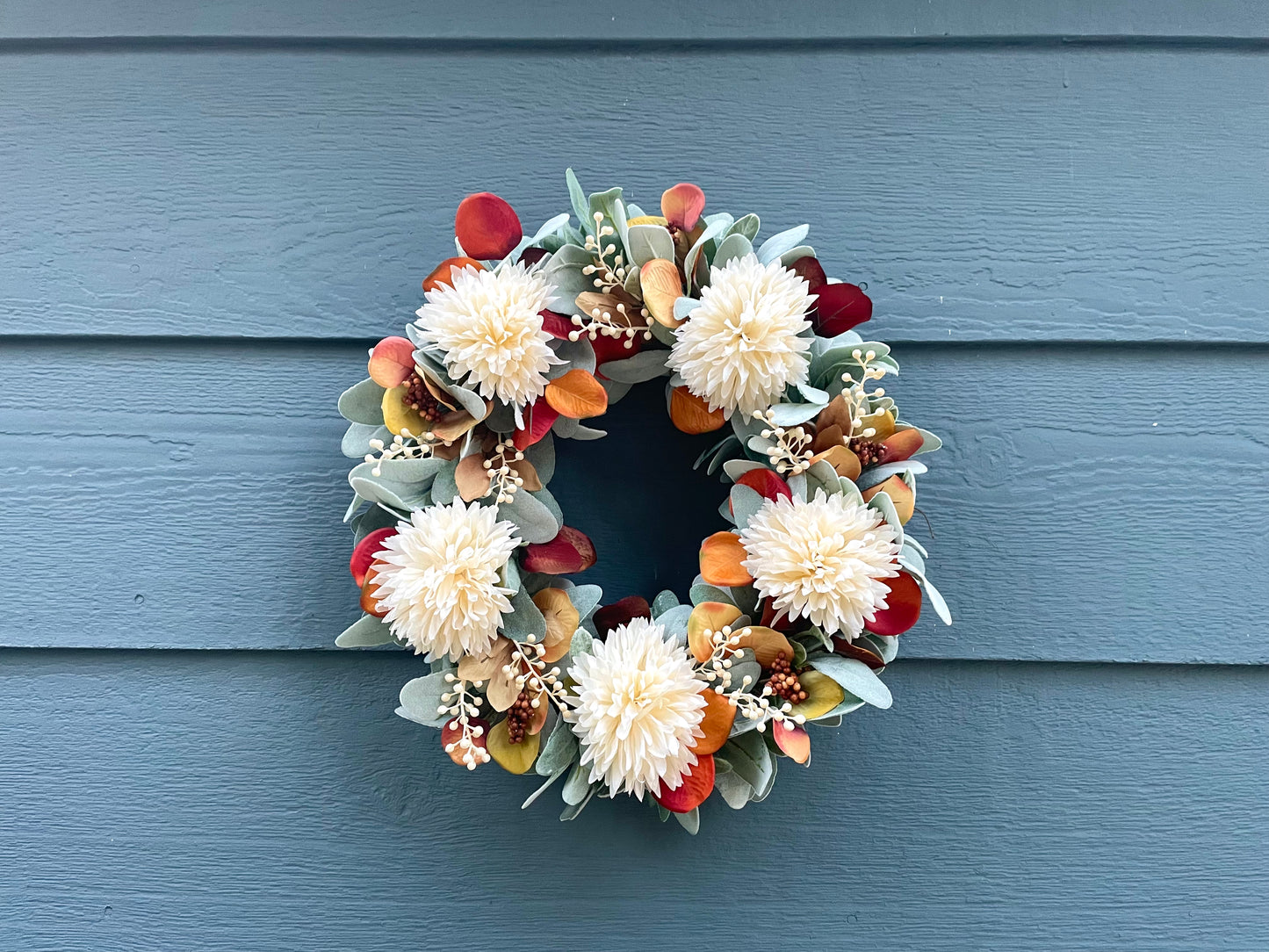 Lambs Ear Eucalyptus Fall Wreath