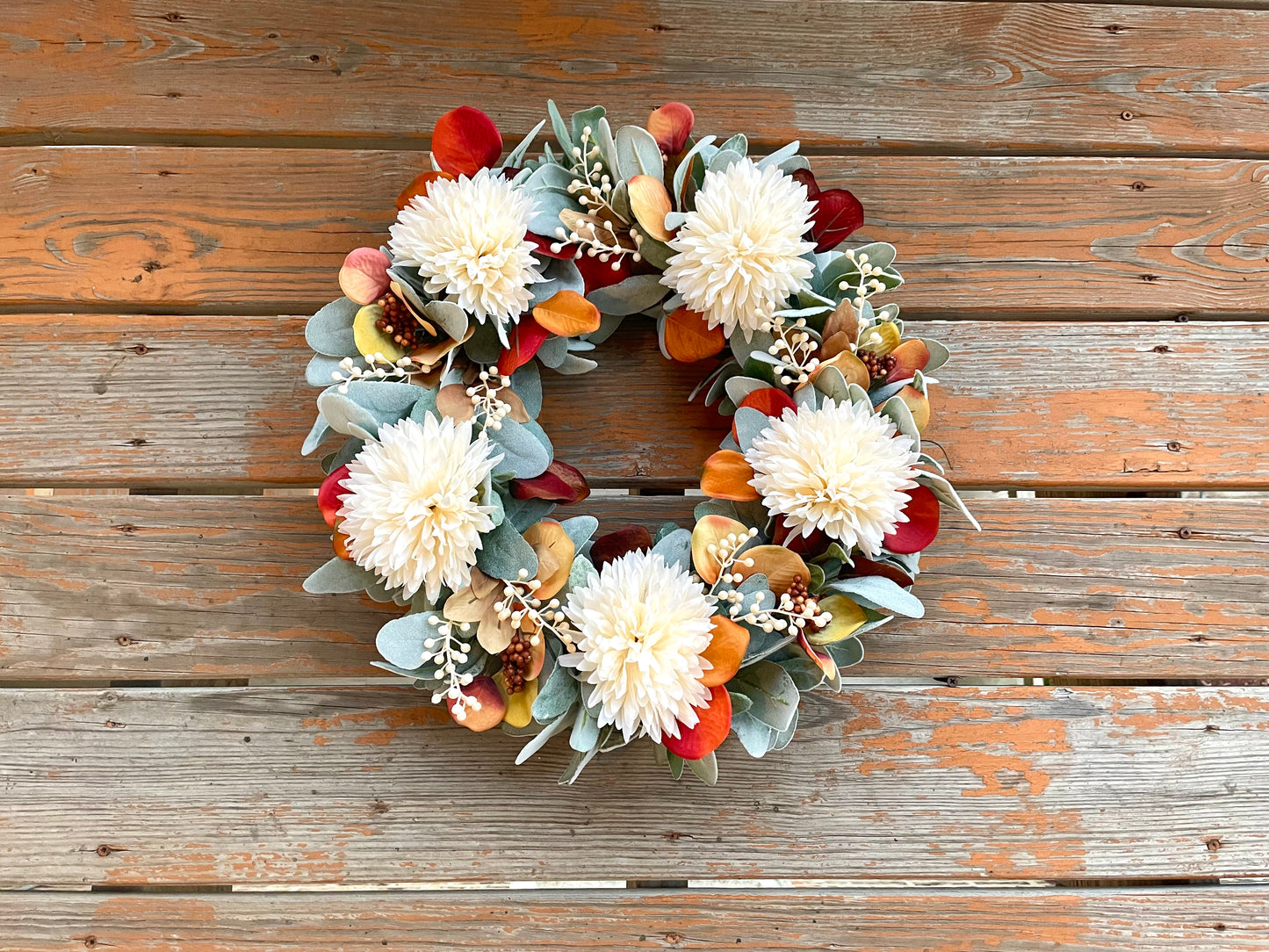 Lambs Ear Eucalyptus Fall Wreath