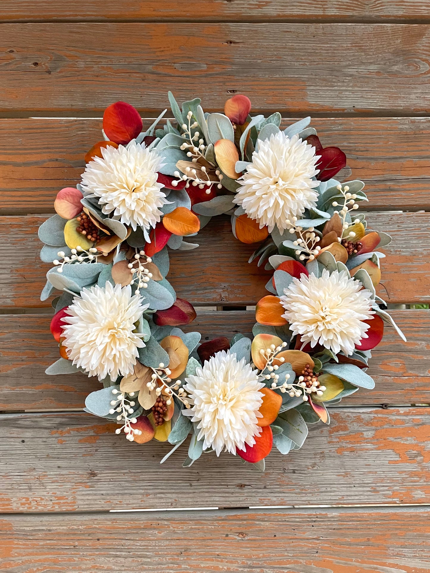 Lambs Ear Eucalyptus Fall Wreath