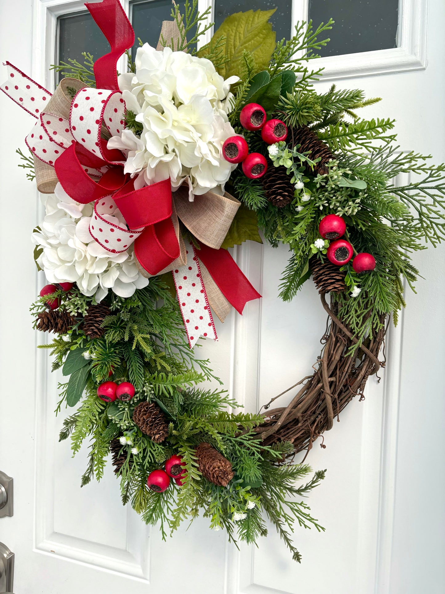 Winter Valentines Pine Wreath