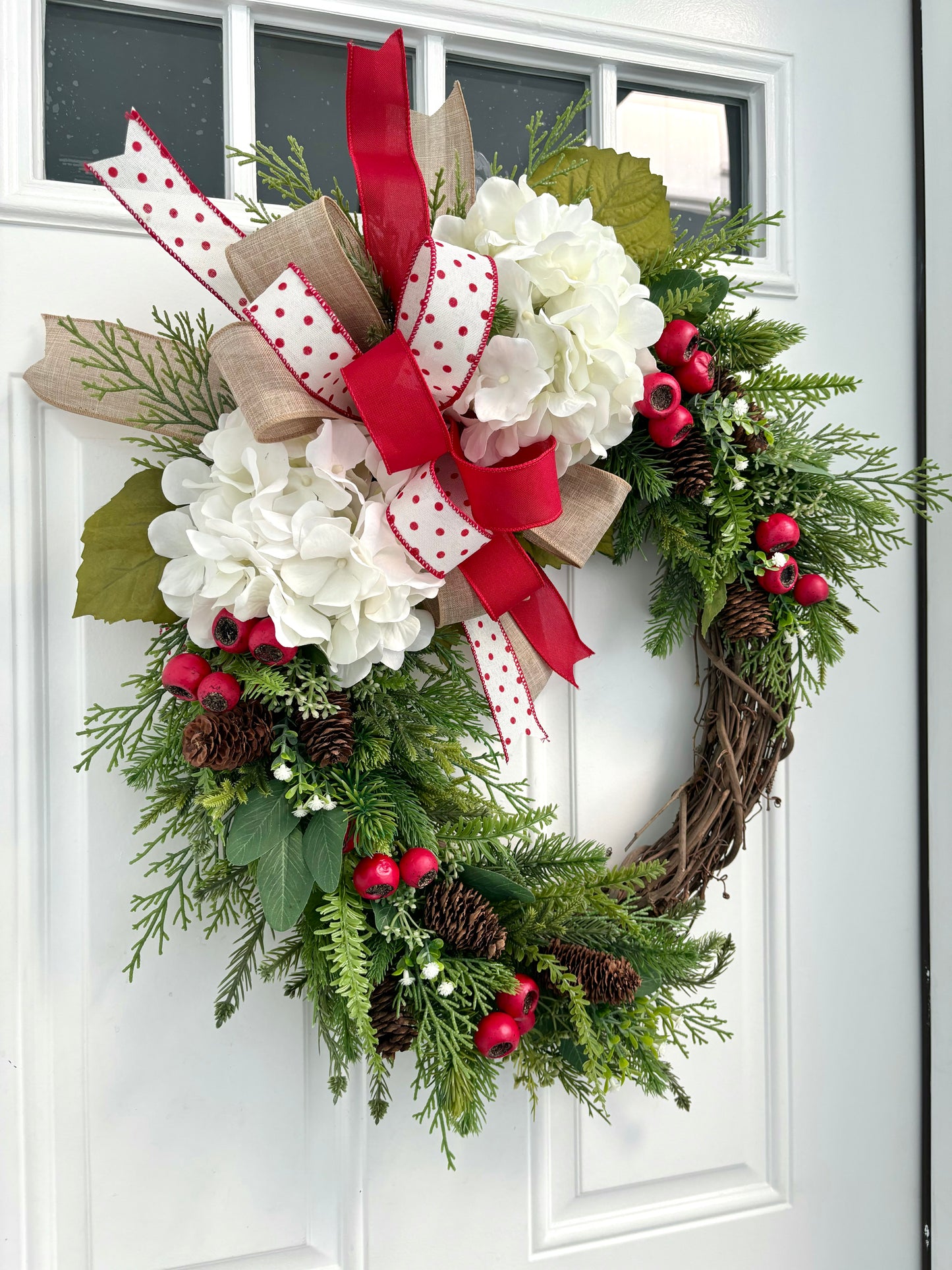 Winter Valentines Pine Wreath