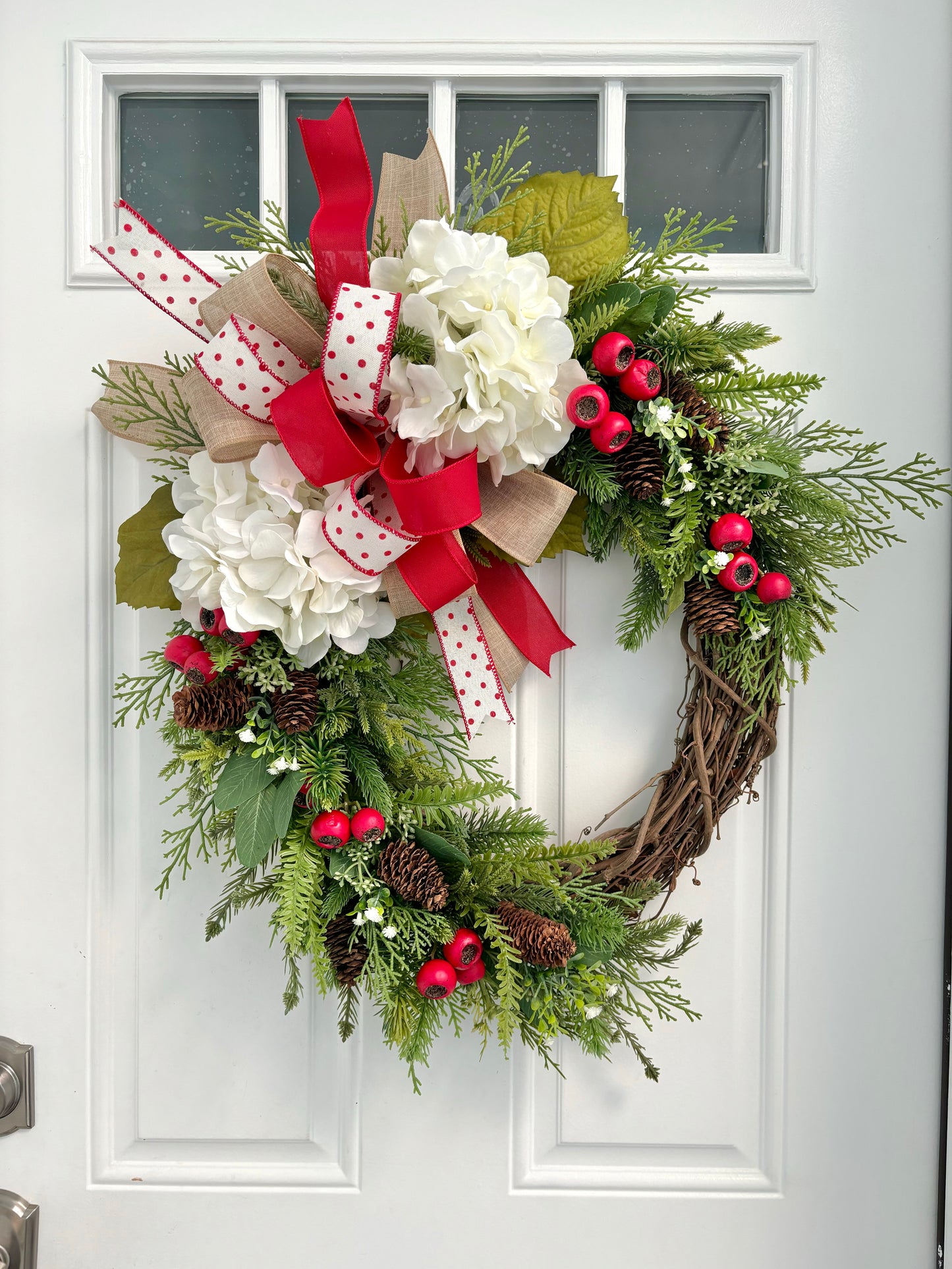 Winter Valentines Pine Wreath