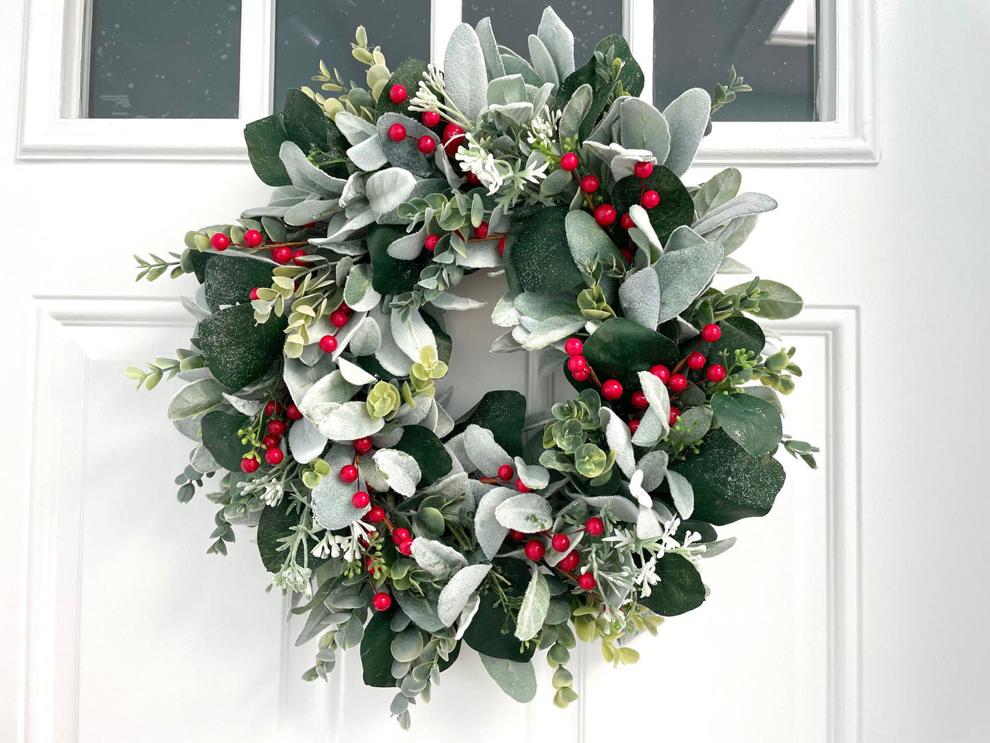 Red Berry Eucalyptus Winter Wreath