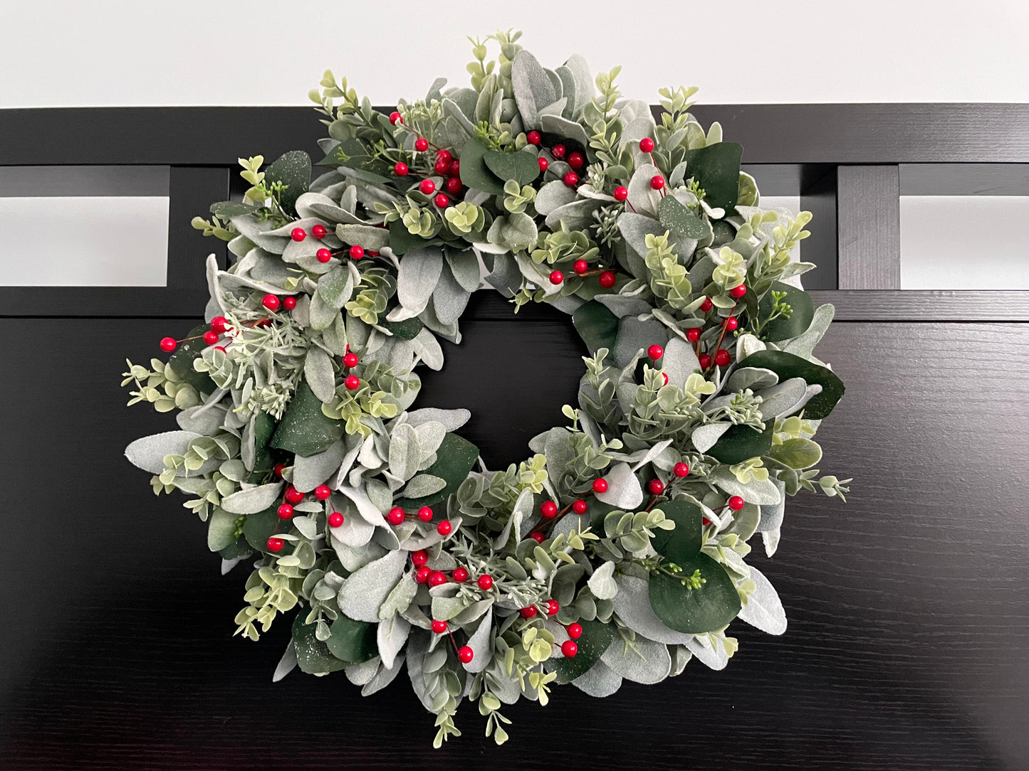 Red Berry Eucalyptus Winter Wreath