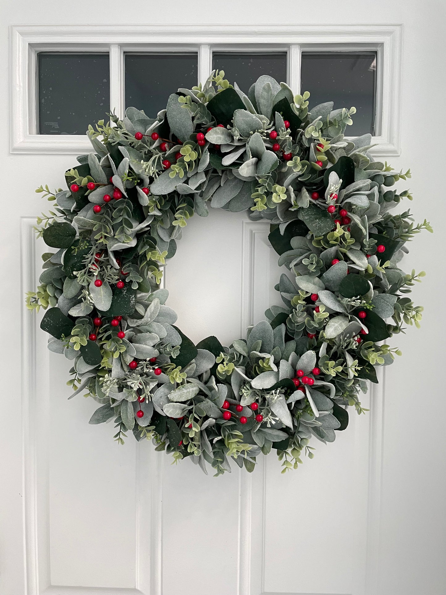 Red Berry Eucalyptus Winter Wreath