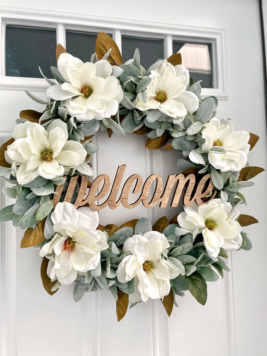 Magnolia Lambs Ear Wreath