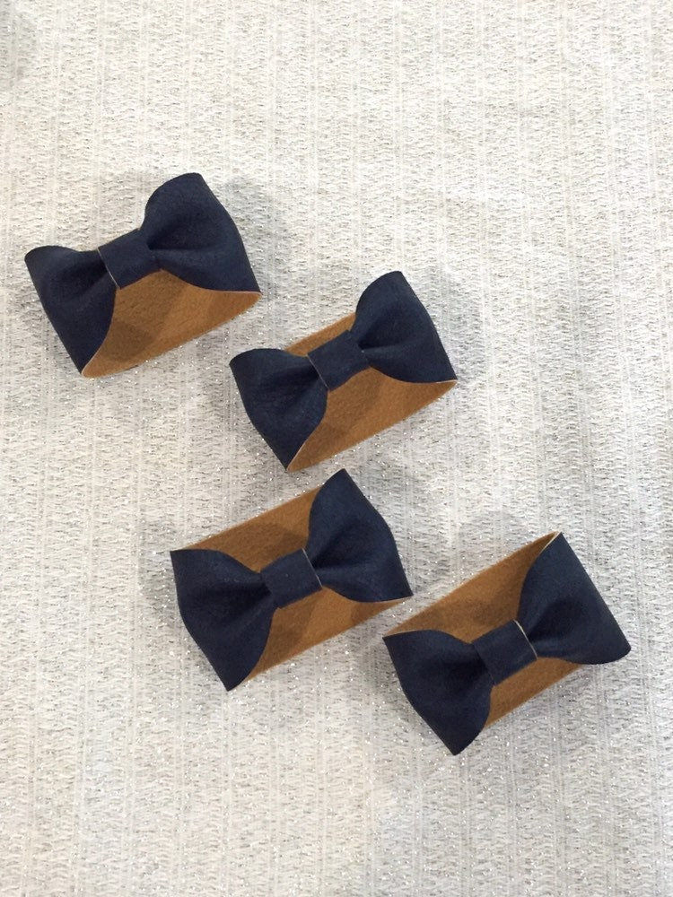 faux leather navy blue napkin rings, nautical napkin rings, blue fall napkin rings, navy blue napkin holders, faux leather napkin holder