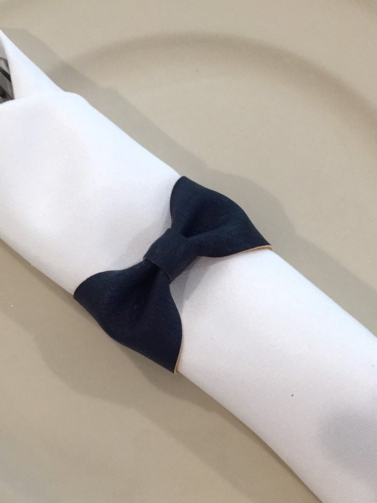 faux leather navy blue napkin rings, nautical napkin rings, blue fall napkin rings, navy blue napkin holders, faux leather napkin holder