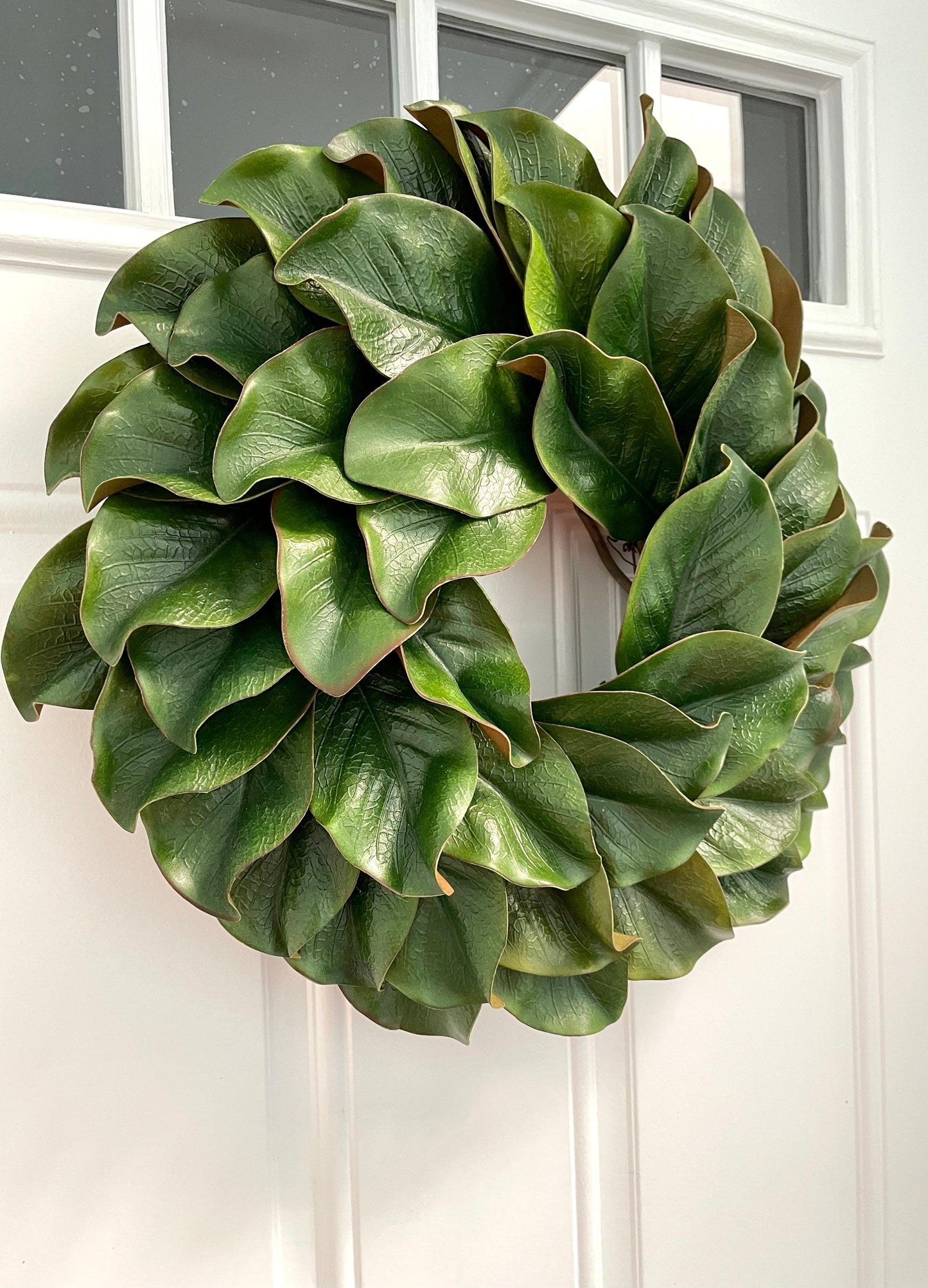 magnolia leaf wreath, year round wreath, greenery wreath, modern farmhouse wreath, spring summer wreath, everyday wreath, minimalist wreath