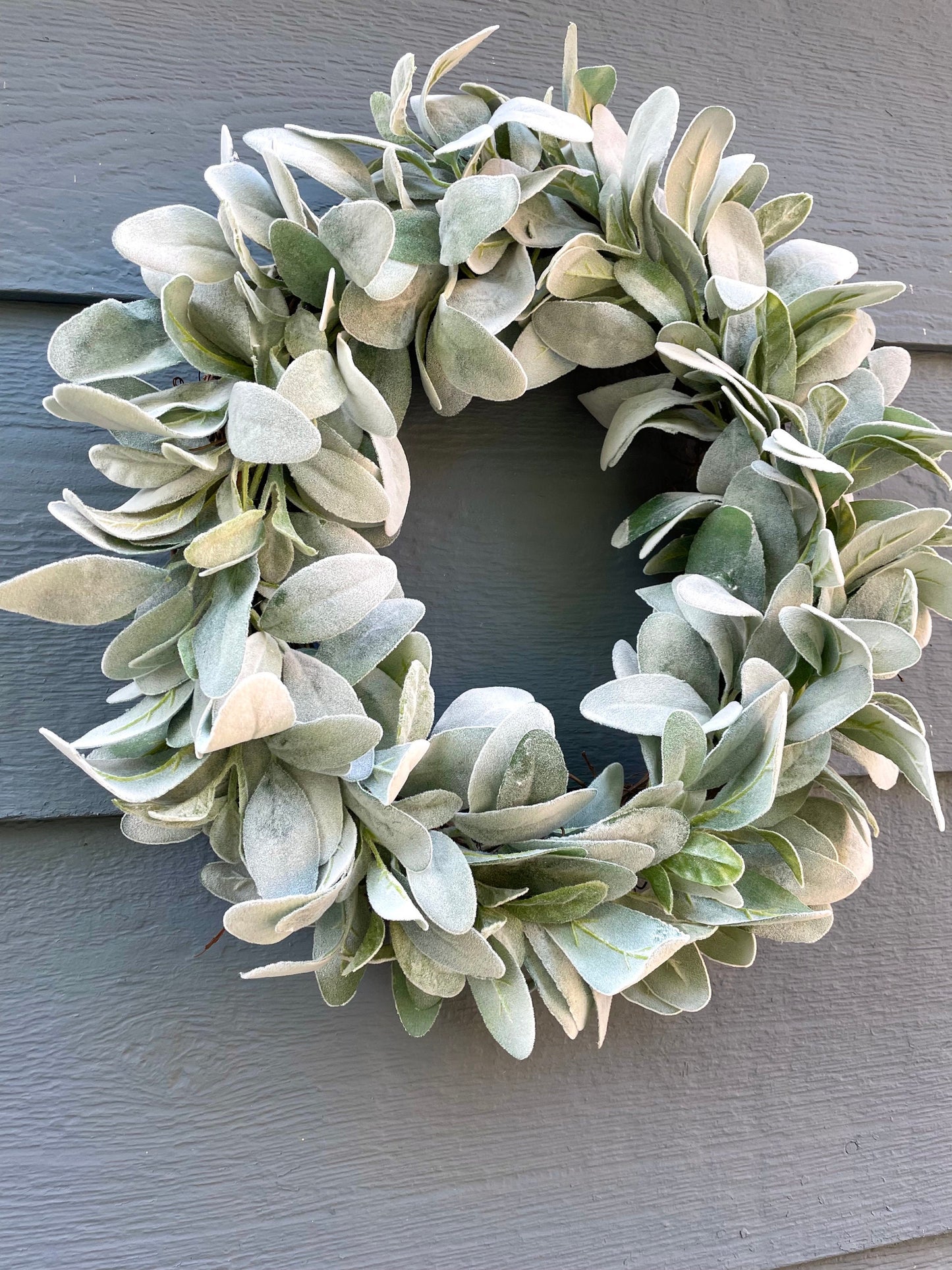 year round lambs ear wreath, farmhouse wreath, summer wreath, lambs ear fall wreath, greenery wreath, lambs ear winter wreath, spring wreath