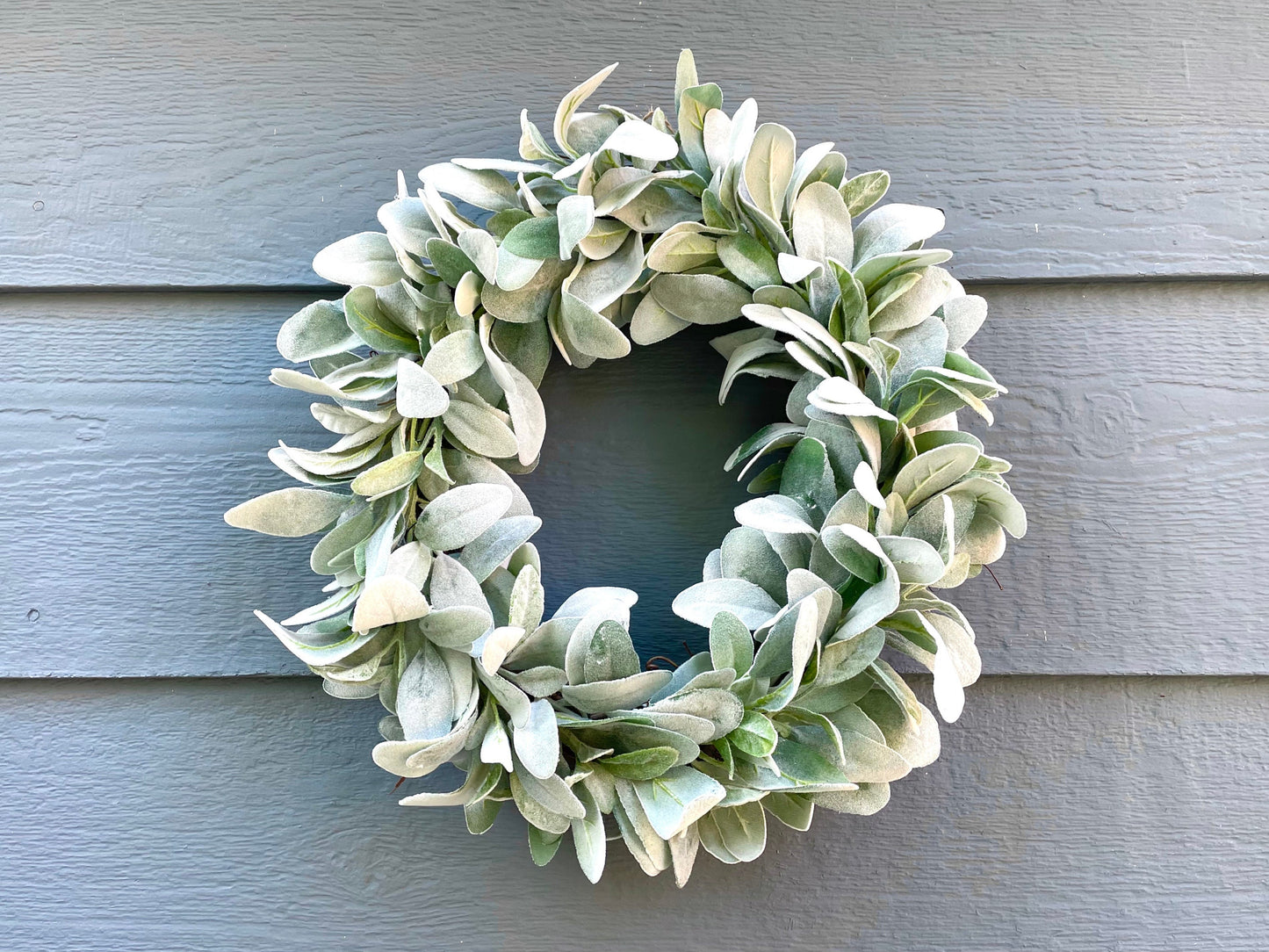 year round lambs ear wreath, farmhouse wreath, summer wreath, lambs ear fall wreath, greenery wreath, lambs ear winter wreath, spring wreath